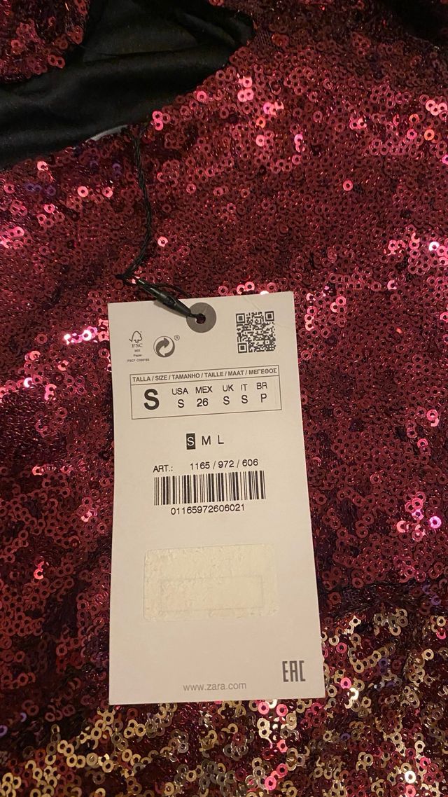 Vestido lentejuelas dorado-rojo