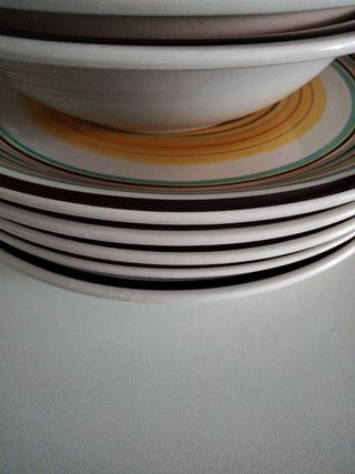 20 Piatti Ceramica Multicolor