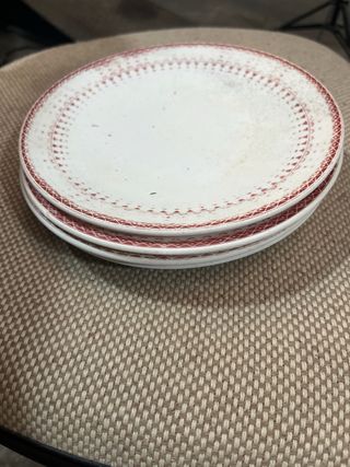 20 piatti antichi - rosso e bianco