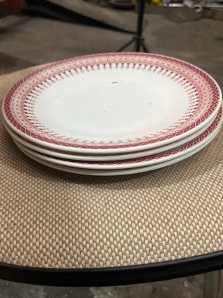 20 piatti antichi - rosso e bianco