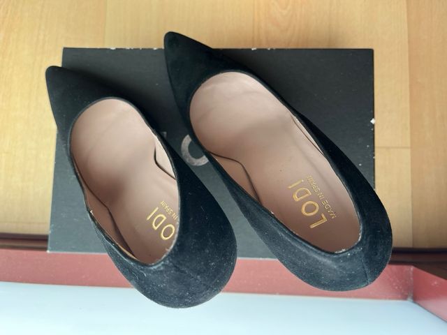 Salones de tacón de ante negro - LODI Talla 39