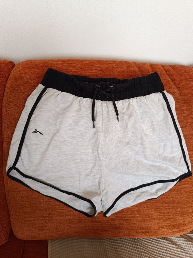 Shorts deportivos mujer - gris-negro - talla 16