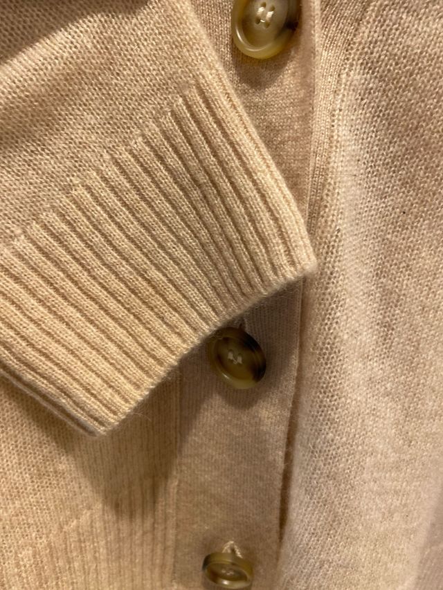 Cárdigan Zara beige XL - Lana  49y cachemir 51%
