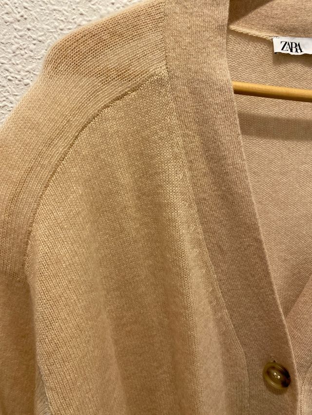Cárdigan Zara beige XL - Lana  49y cachemir 51%