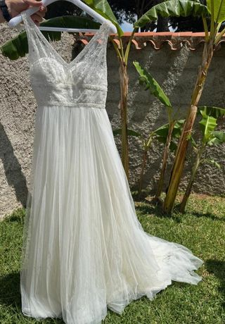 Vestido novia Rosa Clará talla S