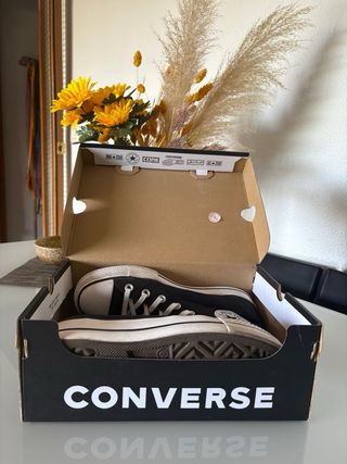 Converse negras plataforma altas