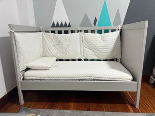 Cuna/Cama Montessori convertible + colchón