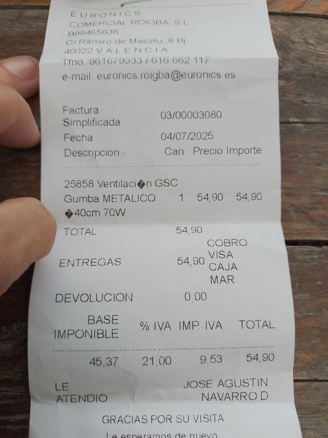 Metálico 40 cm con garantía