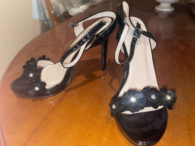 Sandalias tacón negras 38