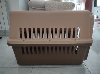 Transportín mascotas mediano beige