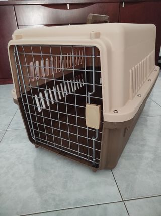 Transportín mascotas mediano beige