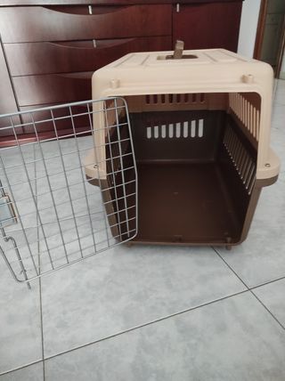 Transportín mascotas mediano beige