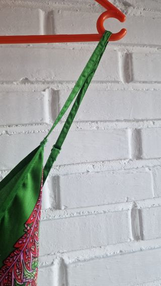 Vestido largo estampado - raso