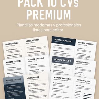 10 Plantillas CV Premium