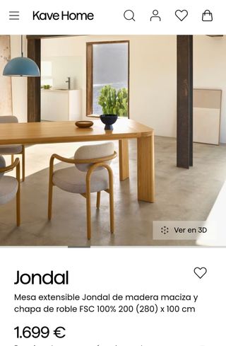 Mesa extensible Jondal - Kave Home