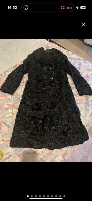 Cappotto pelliccia nero vintage