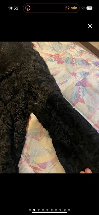 Cappotto pelliccia nero vintage