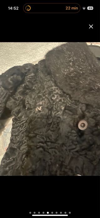 Cappotto pelliccia nero vintage