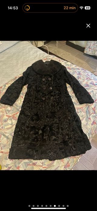 Cappotto pelliccia nero vintage