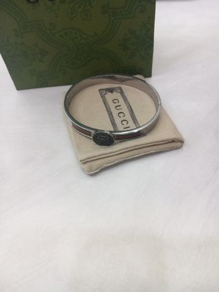 Bracciale Gucci acciaio - verde, argento