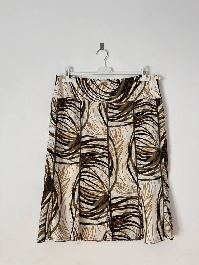 Falda vintage | beige & verde oliva