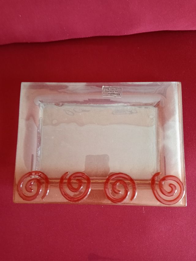 Juego de : jarron, bandeja y cuadro de fotos