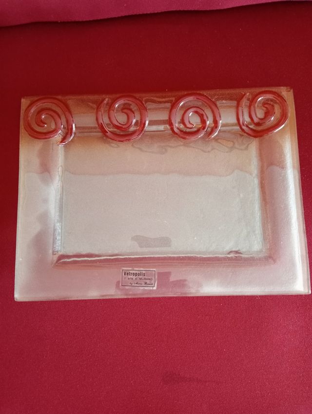 Juego de : jarron, bandeja y cuadro de fotos