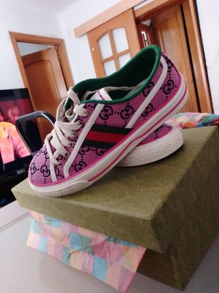 Zapatillas Gucci  rosa-verde1997
