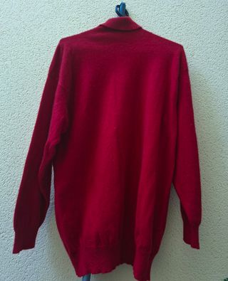 Jersey 100% cachemira rojo granate