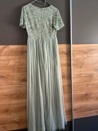Vestido verde lentejuelas talla S