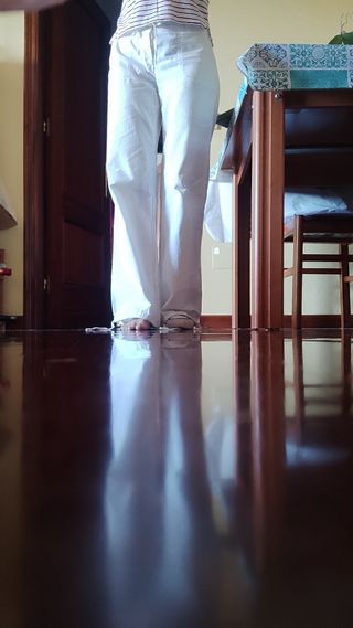 Pantalón blanco mujer