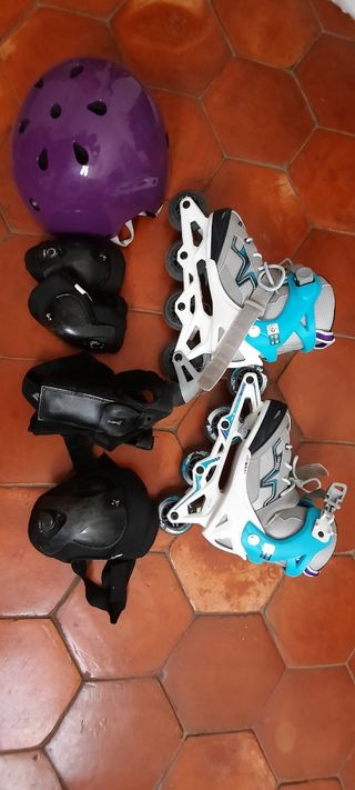 Patines Oxelo 32-36 + Protecciones