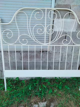 Cama blanca forja 135cm