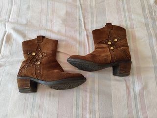 Botas Marrón Piel - Bota corta