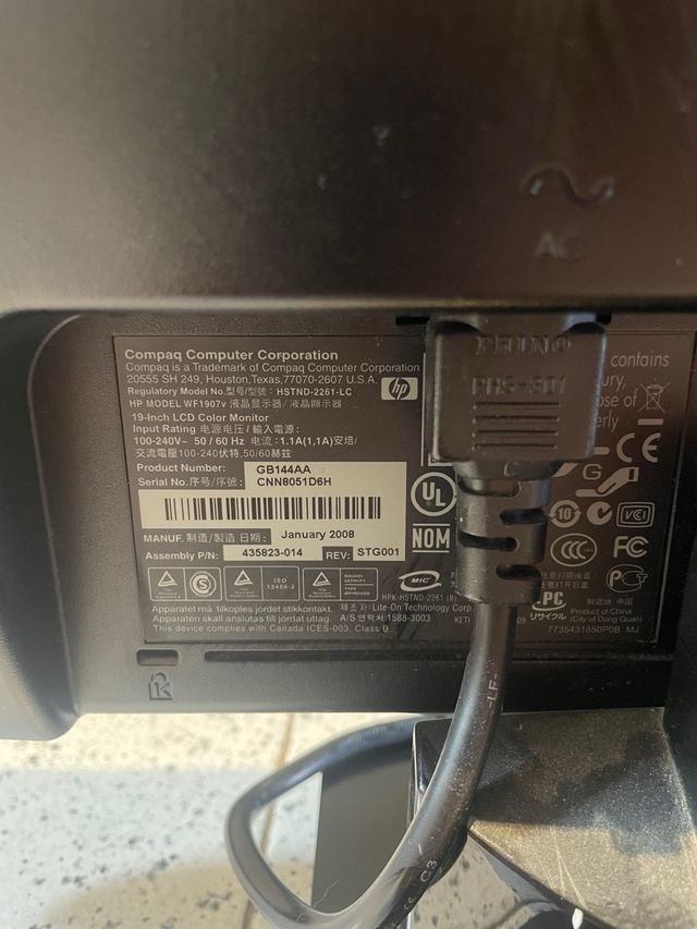 Monitor Compaq 720fps VGA