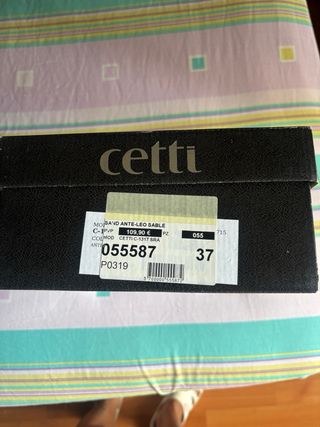 Sandalias Cetti beige-marrón, talla 37