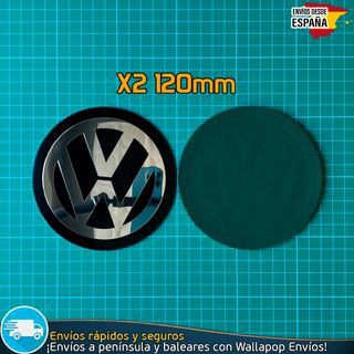 X2 Emblemas Metálicos Volkswagen 120mm Con Relieve