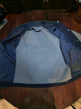 Chaqueta bomber Purificación García azul-gris