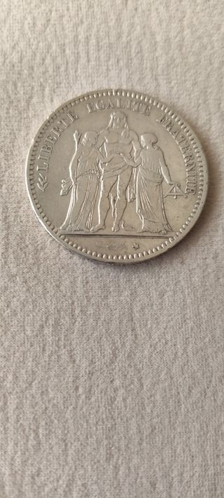 Moneda 5 Francos 1876