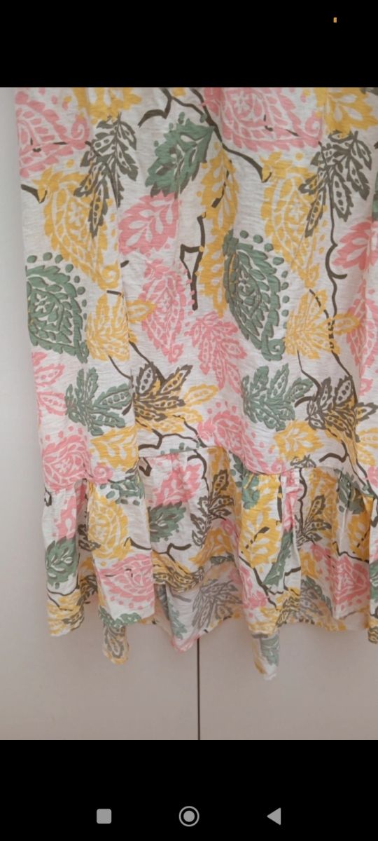 Vestido largo estampado floral
Falta cinturón