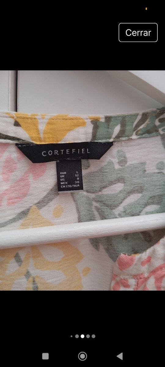 Vestido largo estampado floral
Falta cinturón