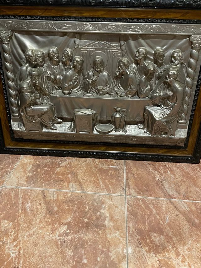 Última Cena - relieve metálico