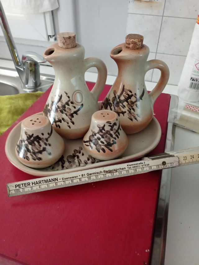 Set Oliera Aceto Sale Pepe Vintage