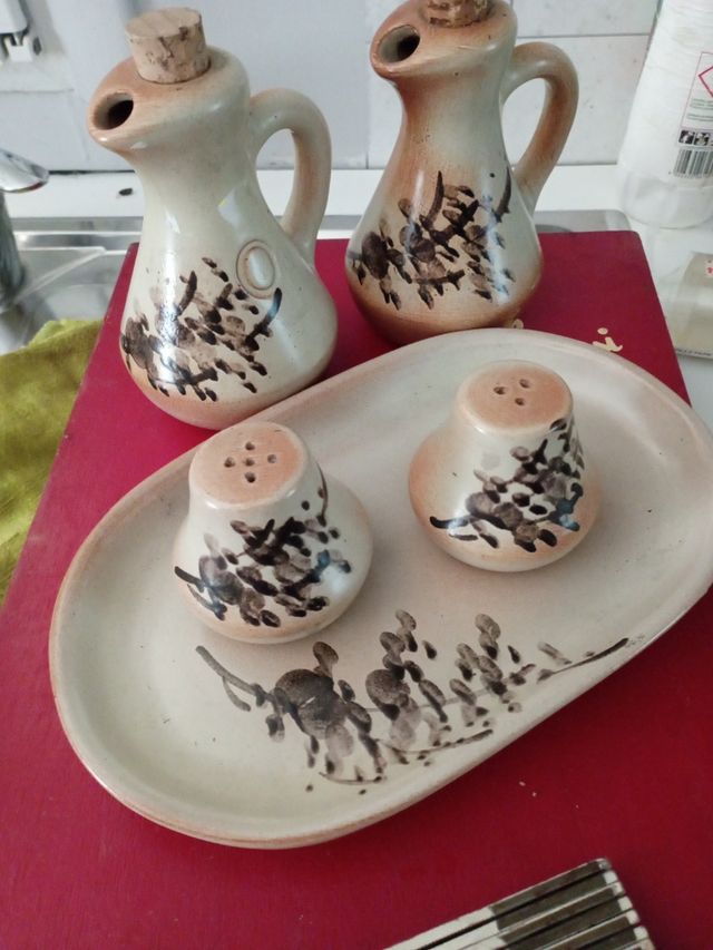 Set Oliera Aceto Sale Pepe Vintage