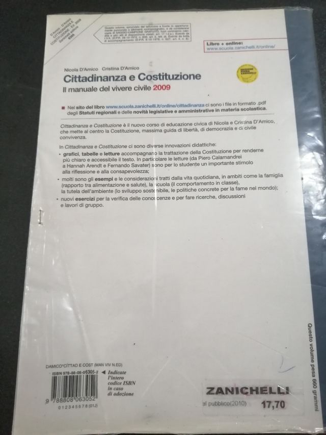 Cittadinanza E Costituzione. Manuale Del Vivere...