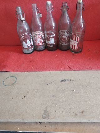 5 Botellas Gaseosa antiguas15€ una10€