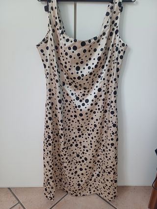 Vestito pois beige e nero