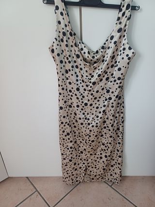 Vestito pois beige e nero