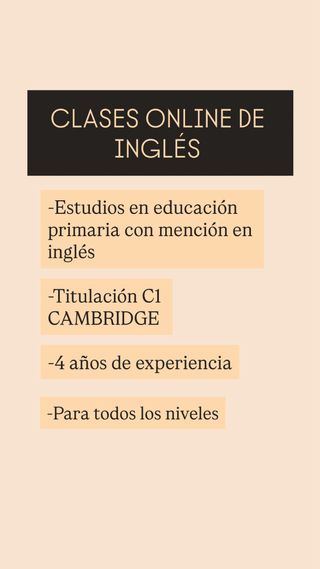 Clases online de Inglés