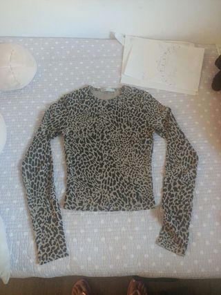 Camiseta leopardo manga larga
